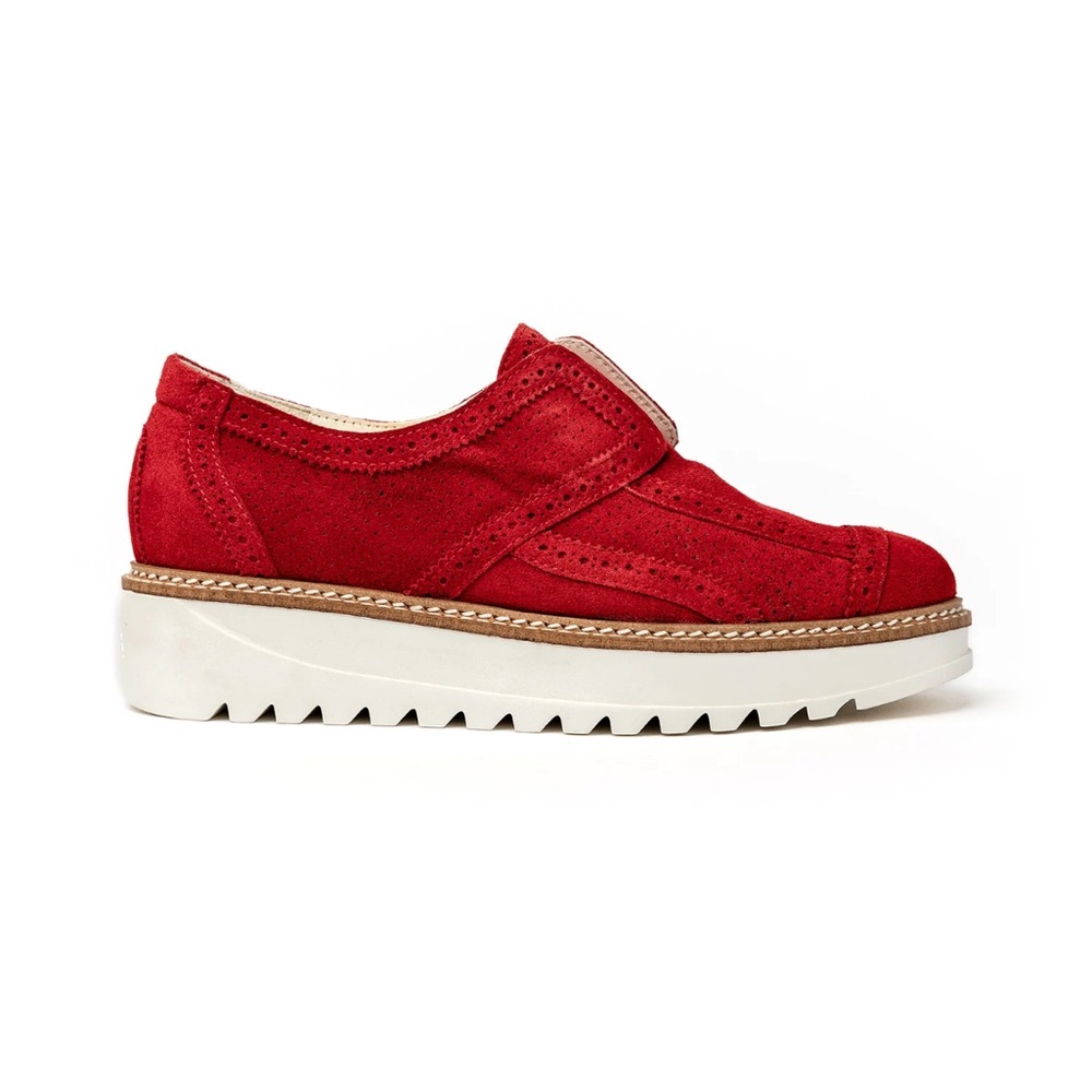 REX SHIES NAN SLIP ON LOAFER IN POPPY SUEDE SIZE 36.5